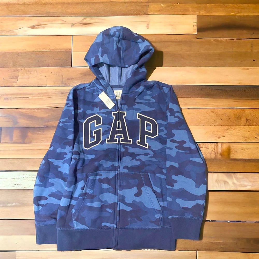 Kids Gap Logo Camo Zip Hoodie